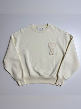 Ami de Coeur Longsleeve Crewneck Sweatshirt Womens Small Cream Oversized